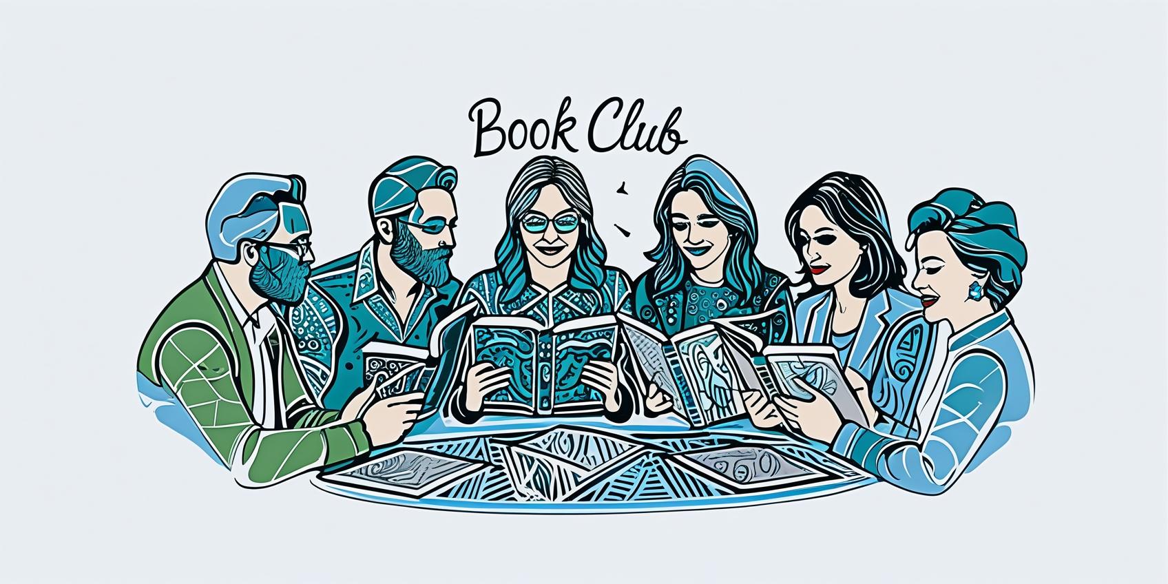 Book club members reviewing advance copies